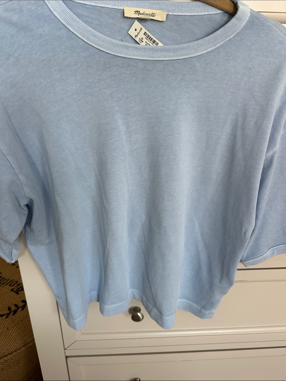 Madewell Light Blue Cropped Tee - Picture 4 of 6